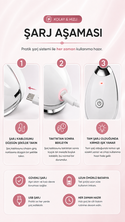 NOVERA™ EMS & LED Yüz ve Boyun Bakım Cihazı – Daha Sıkı ve Canlı Bir Görünüm