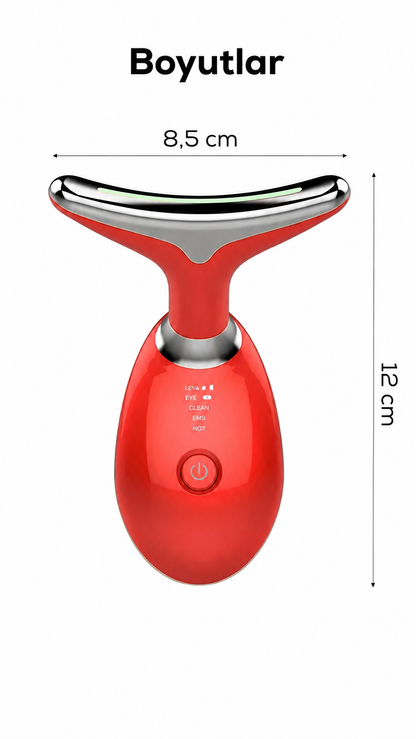 NOVERA™ EMS & LED Yüz ve Boyun Bakım Cihazı – Daha Sıkı ve Canlı Bir Görünüm